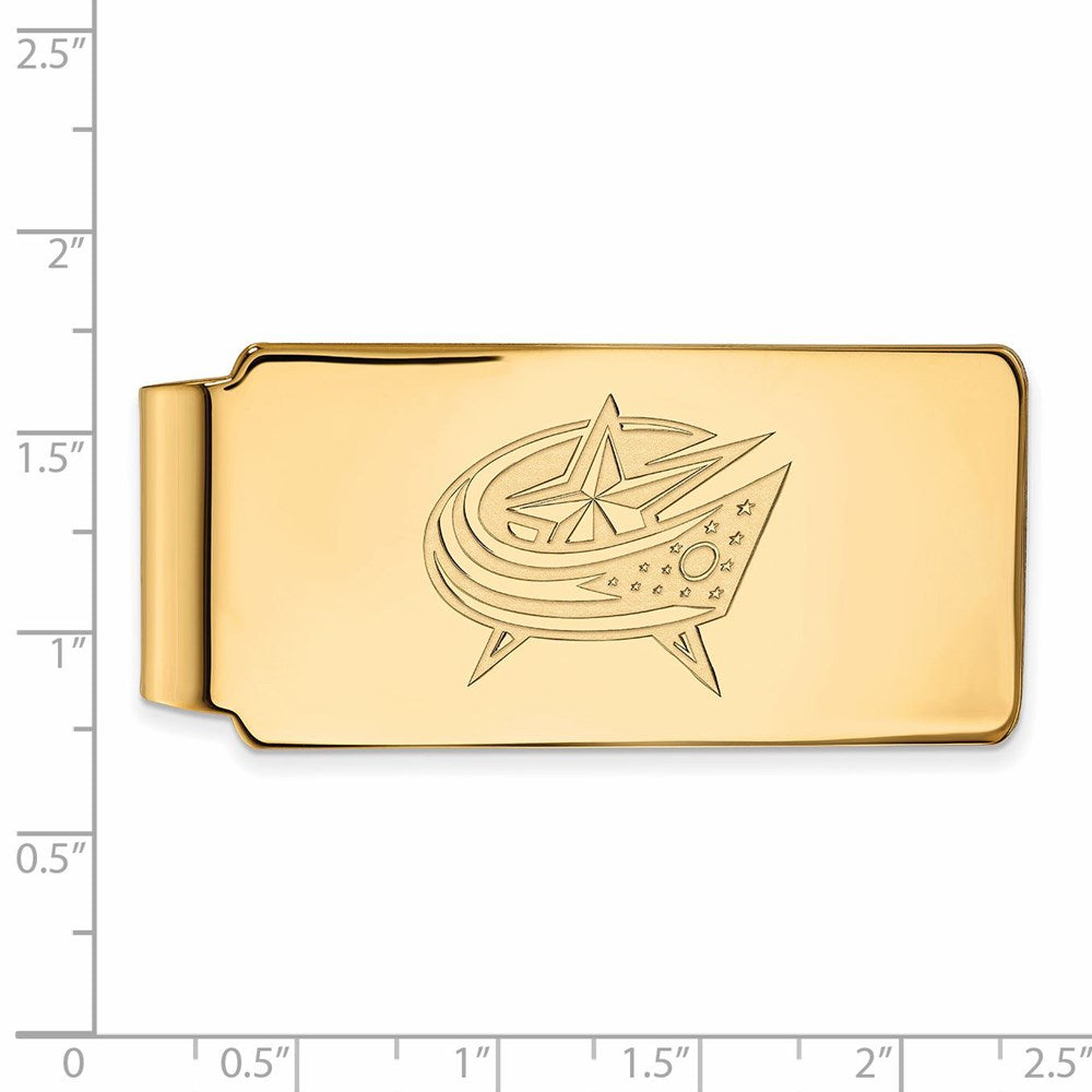 10k Yellow Gold NHL Columbus Blue Jackets Money Clip