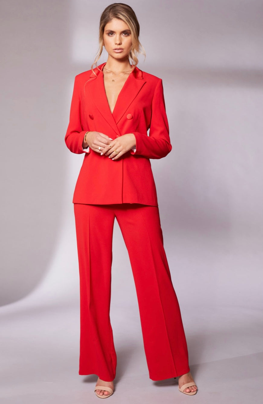 24132- Kate Cooper Wide Leg Trousers- Chilli