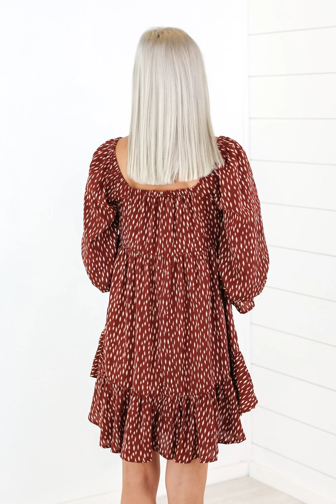 A Little Extra Dotted Ruffle Dress - 2 Colors