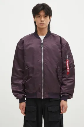 Alpha Industries bomber jacket MA-1 CS men’s violet color 136136