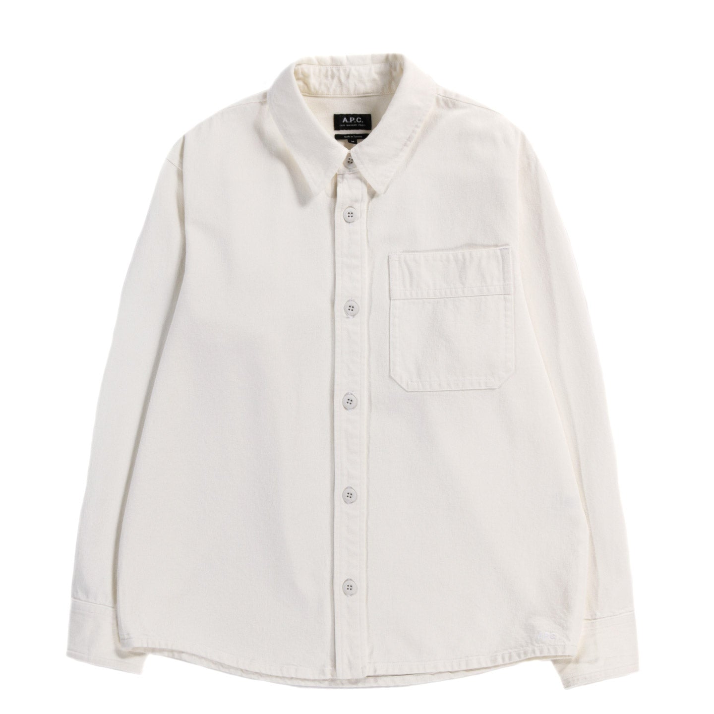 A.P.C. BASILE BRODEE OVERSHIRT BLANC