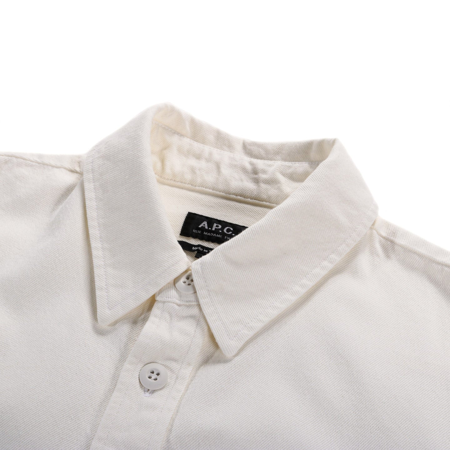 A.P.C. BASILE BRODEE OVERSHIRT BLANC