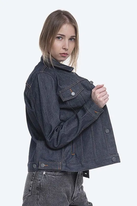 A.P.C. denim jacket Blouson Brandy women's navy blue color