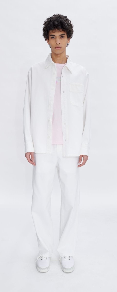 APC Overshirt basile brodee poitrine White