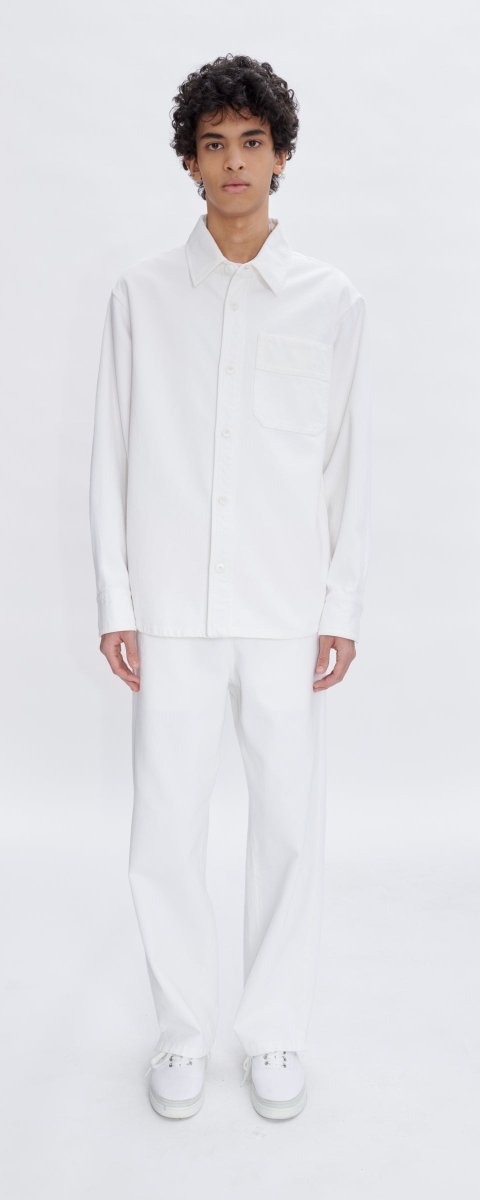 APC Overshirt basile brodee poitrine White