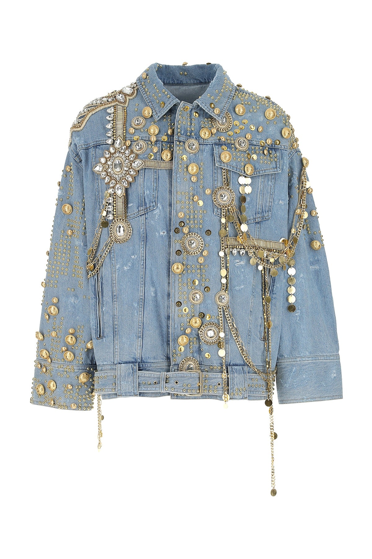 Balmain Embellished Denim Jacket