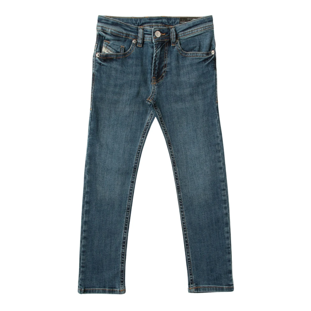 Bambini Vita Bassa Straight-Fit Jeans in Denim