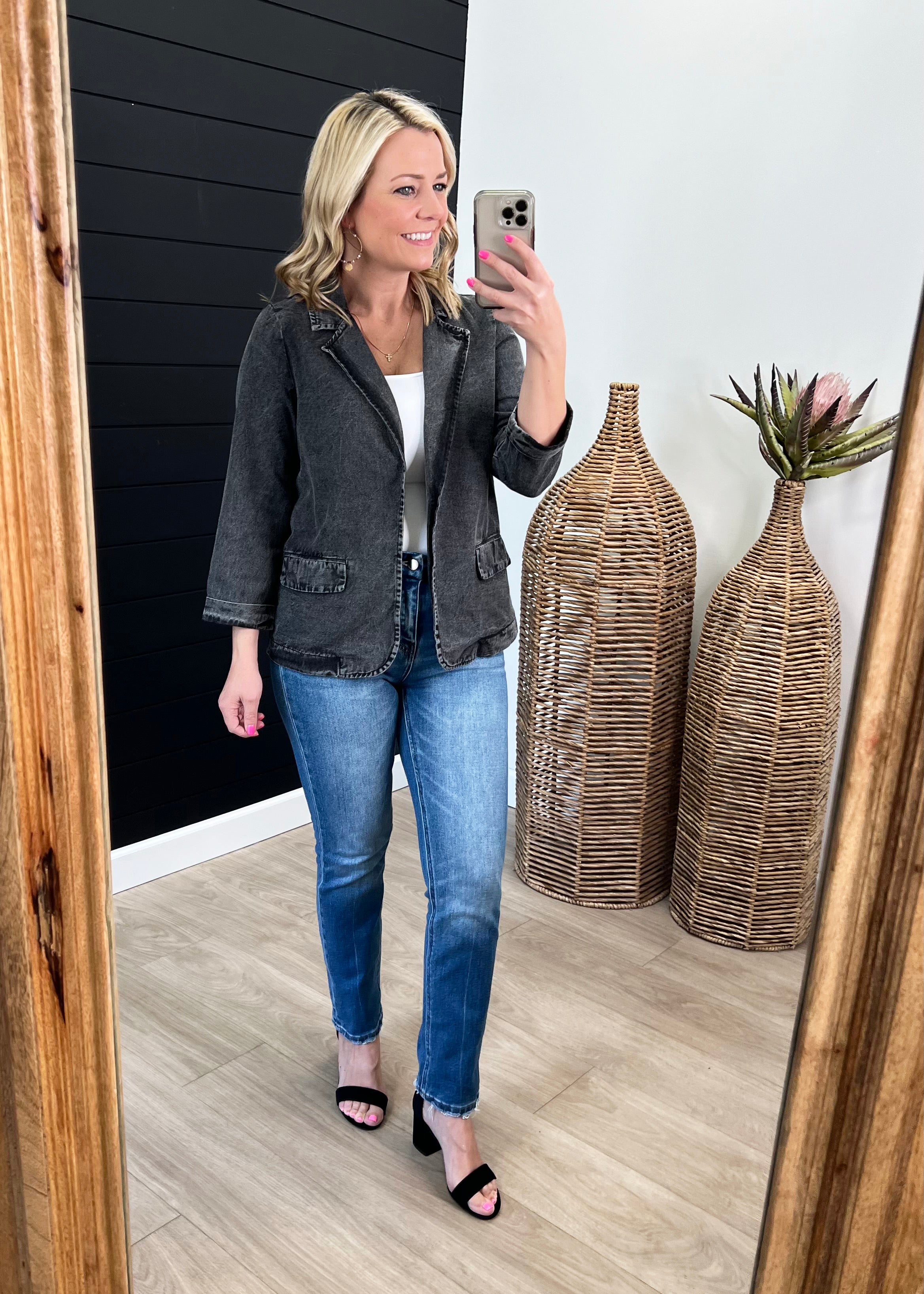 Black Denim Blazer