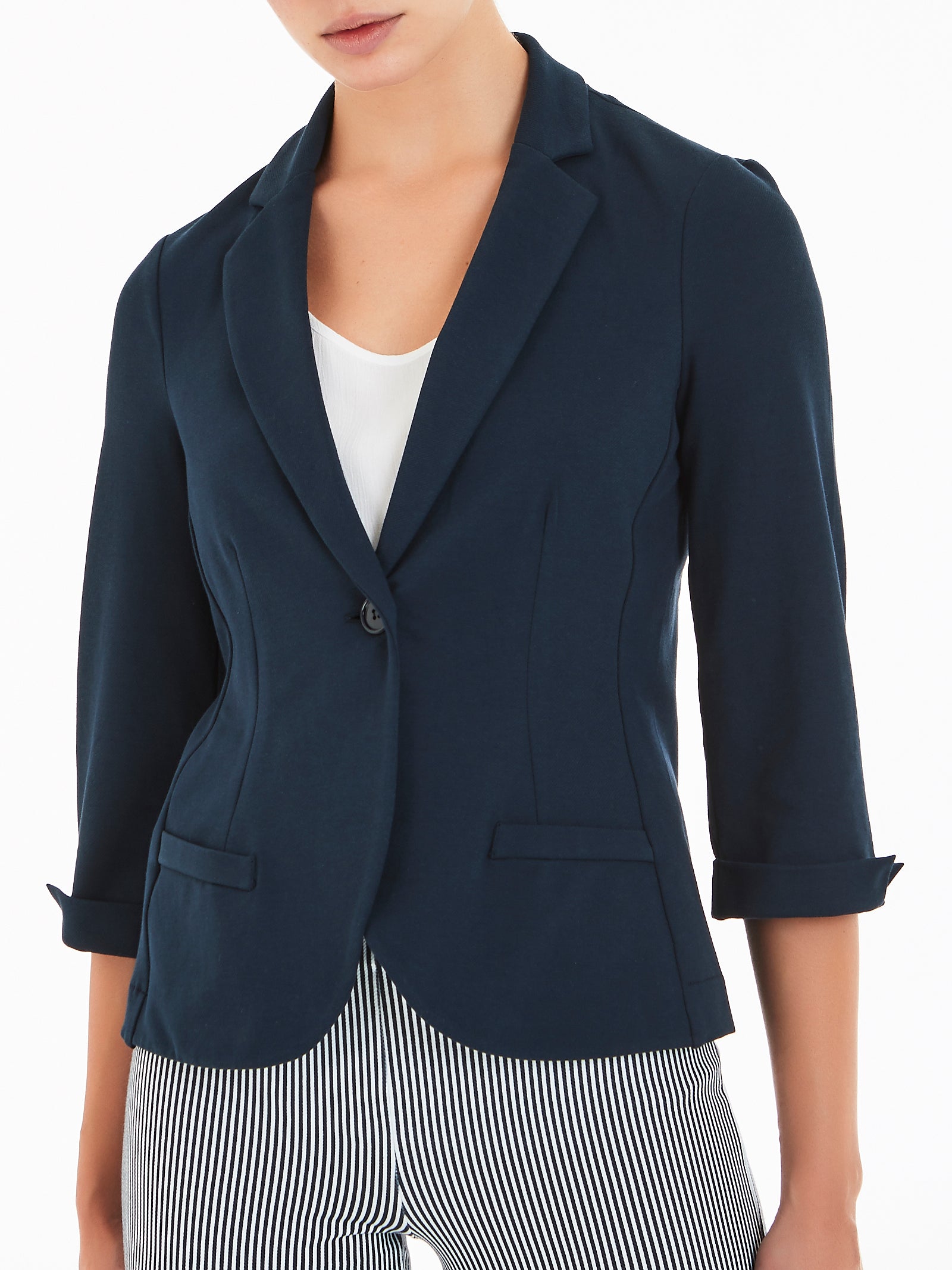 Blazer in maglia denim elasticizzata