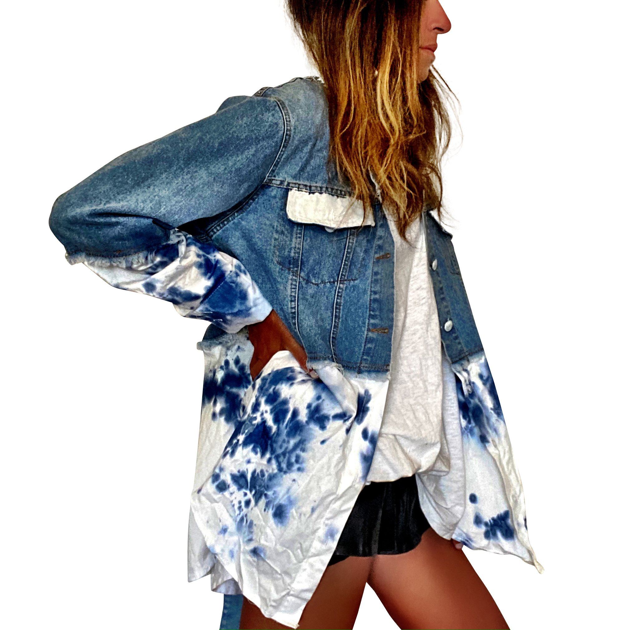 'BLUE SWIRLS' DENIM JACKET