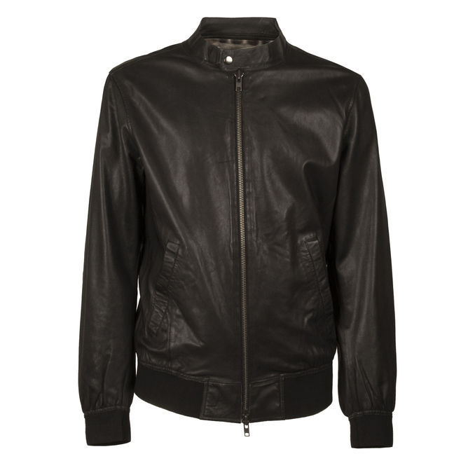 BOMBER BIKER JACKET Man Black 