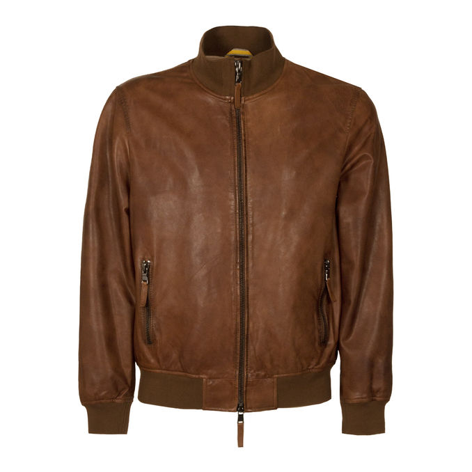 BOMBER SLIM NAPPA Man Cognac 