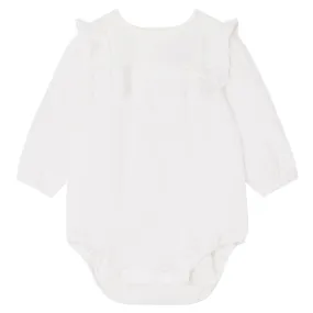 Bonpoint Baby Colette Romper Natural White