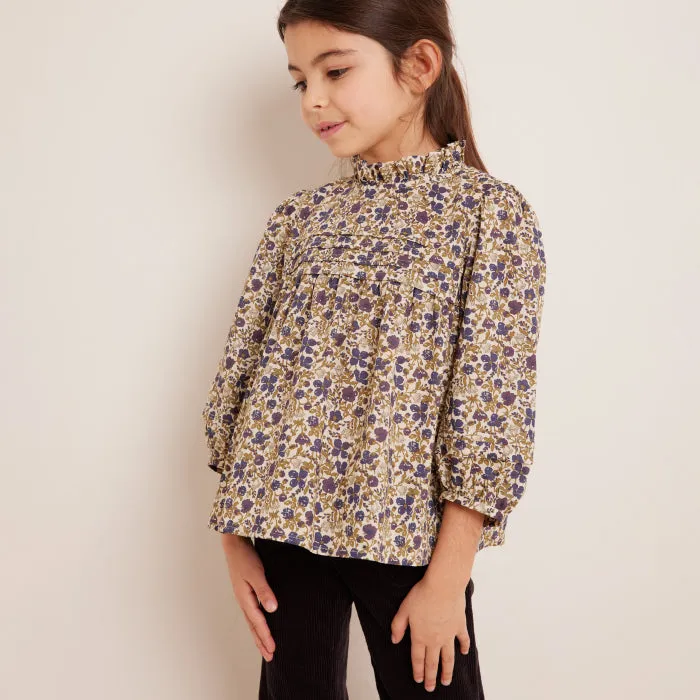 Bonpoint Child Tess Blouse Beige Floral