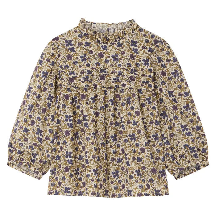 Bonpoint Child Tess Blouse Beige Floral