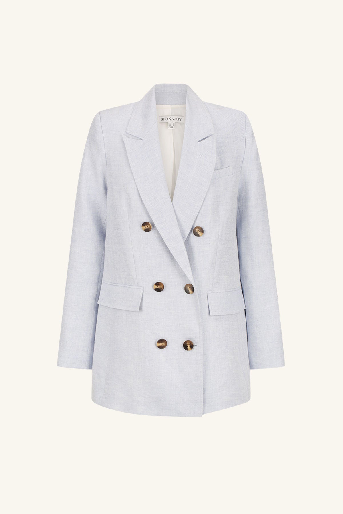 Brisa Peak Lapel Blazer - Ice Blue