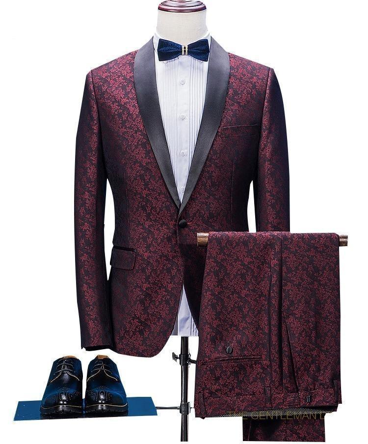 Capable Man Tuxedo Jacquard Suit