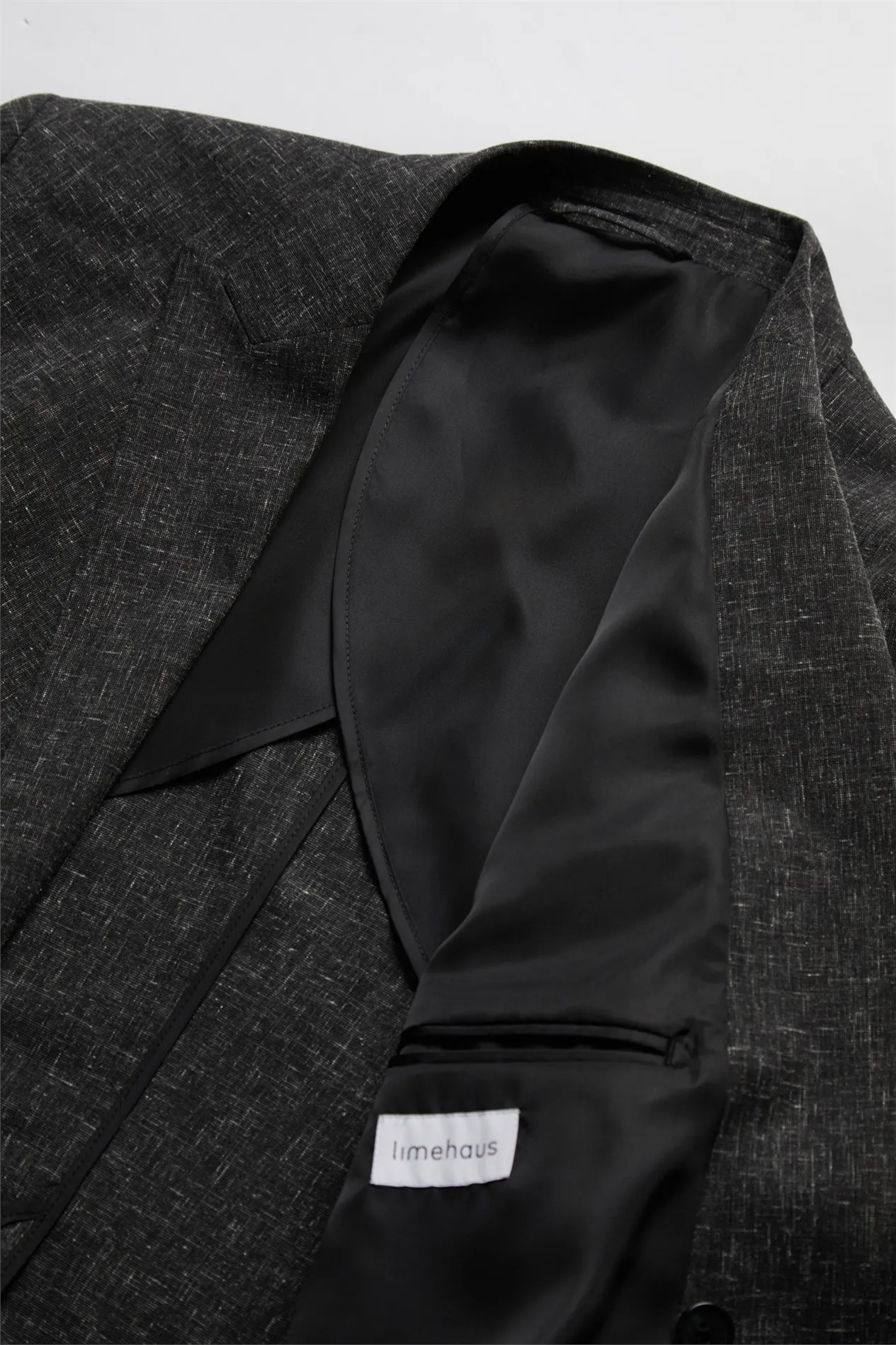 Charcoal Peak Double Breasted Blazer