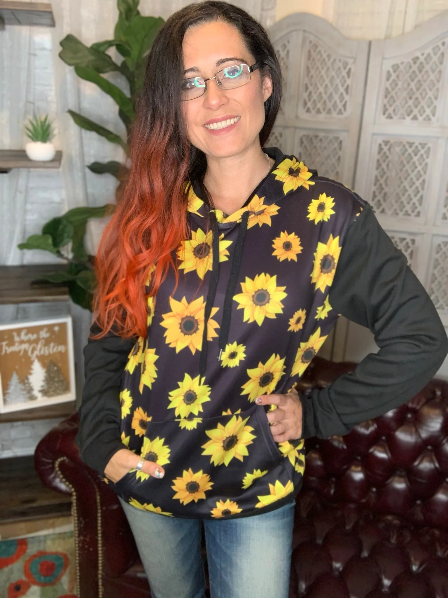 Cloud 9 Fleece Hoodie - Sunflowers