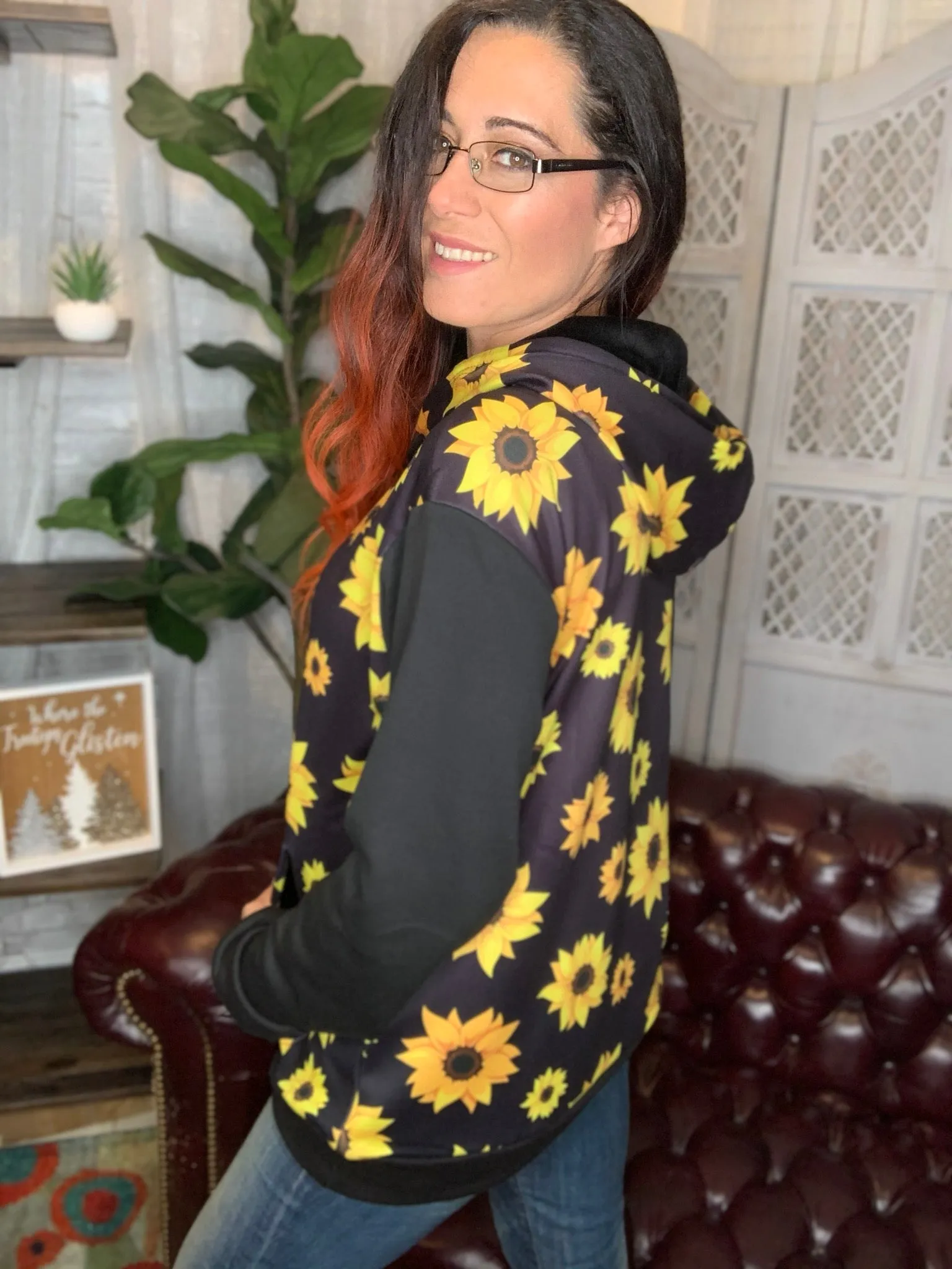 Cloud 9 Fleece Hoodie - Sunflowers