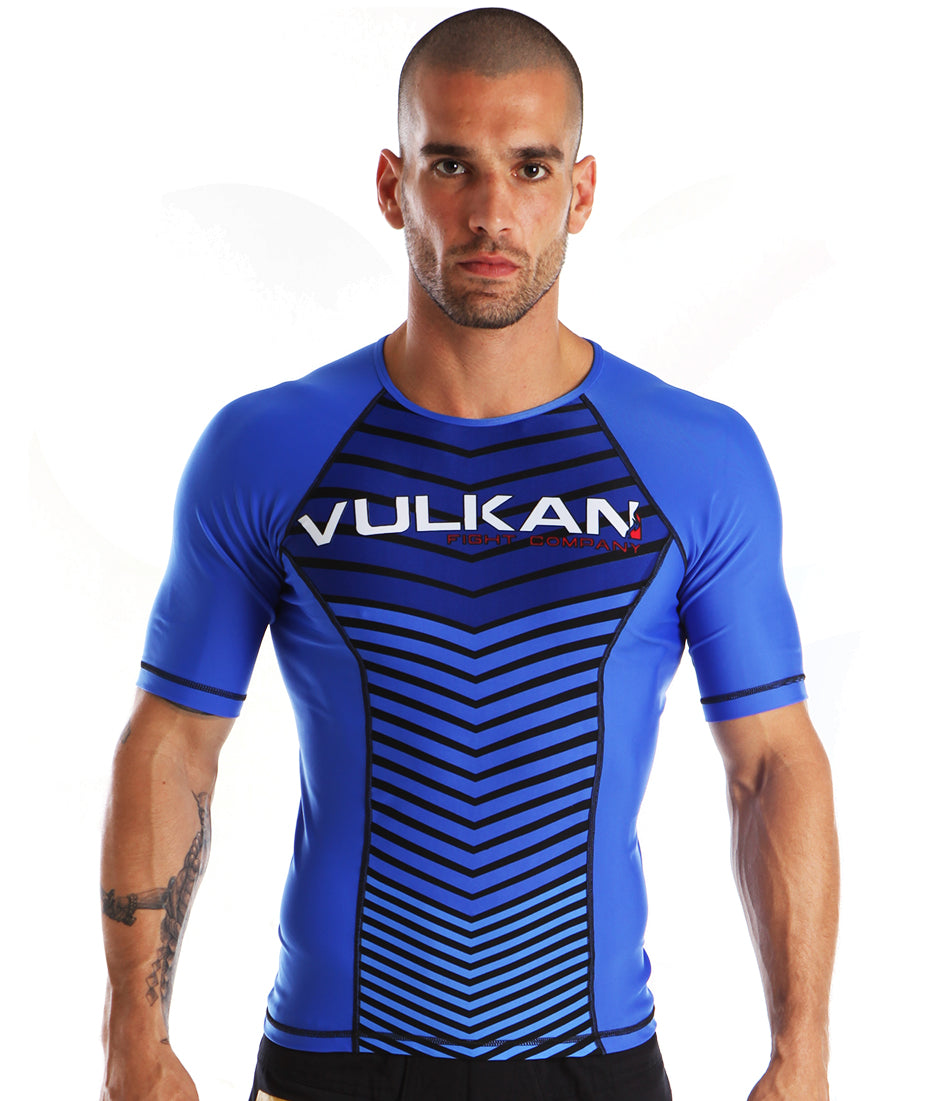 Comp Rashguard Short/Sleeve Blue