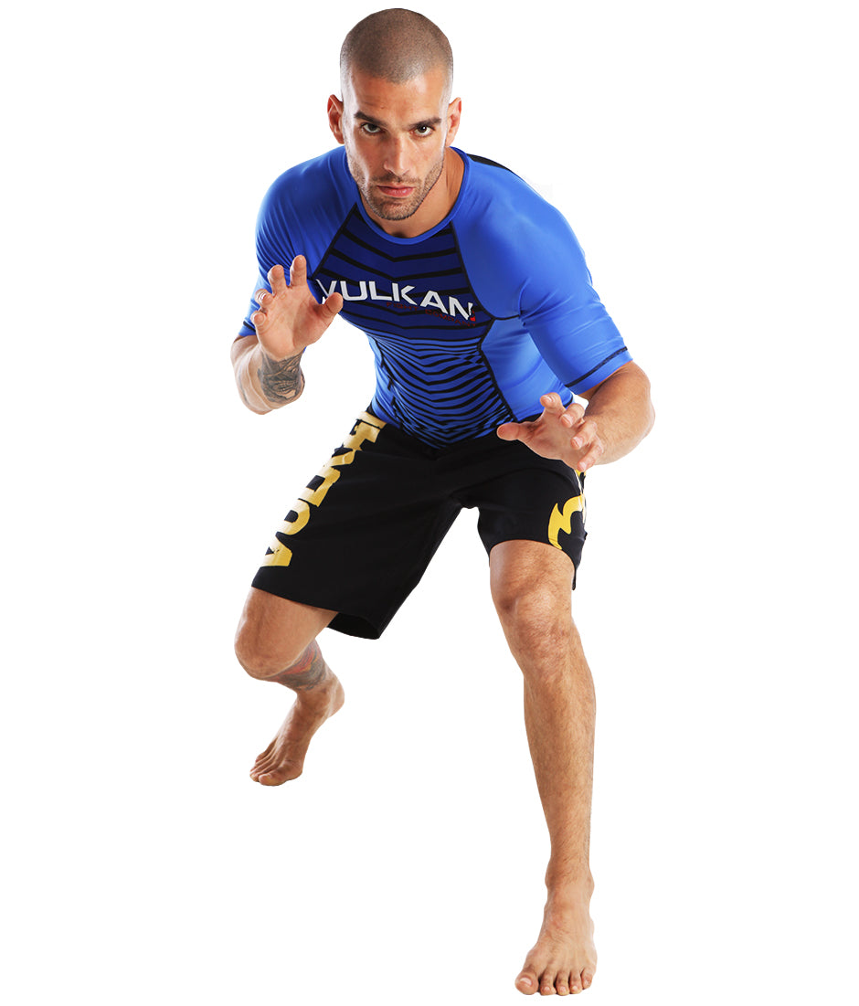 Comp Rashguard Short/Sleeve Blue