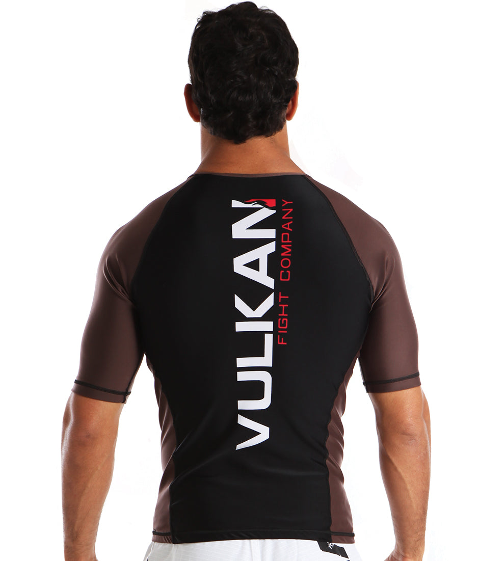 Comp Rashguard Short/Sleeve Brown