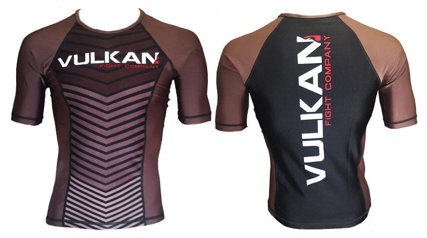 Comp Rashguard Short/Sleeve Brown