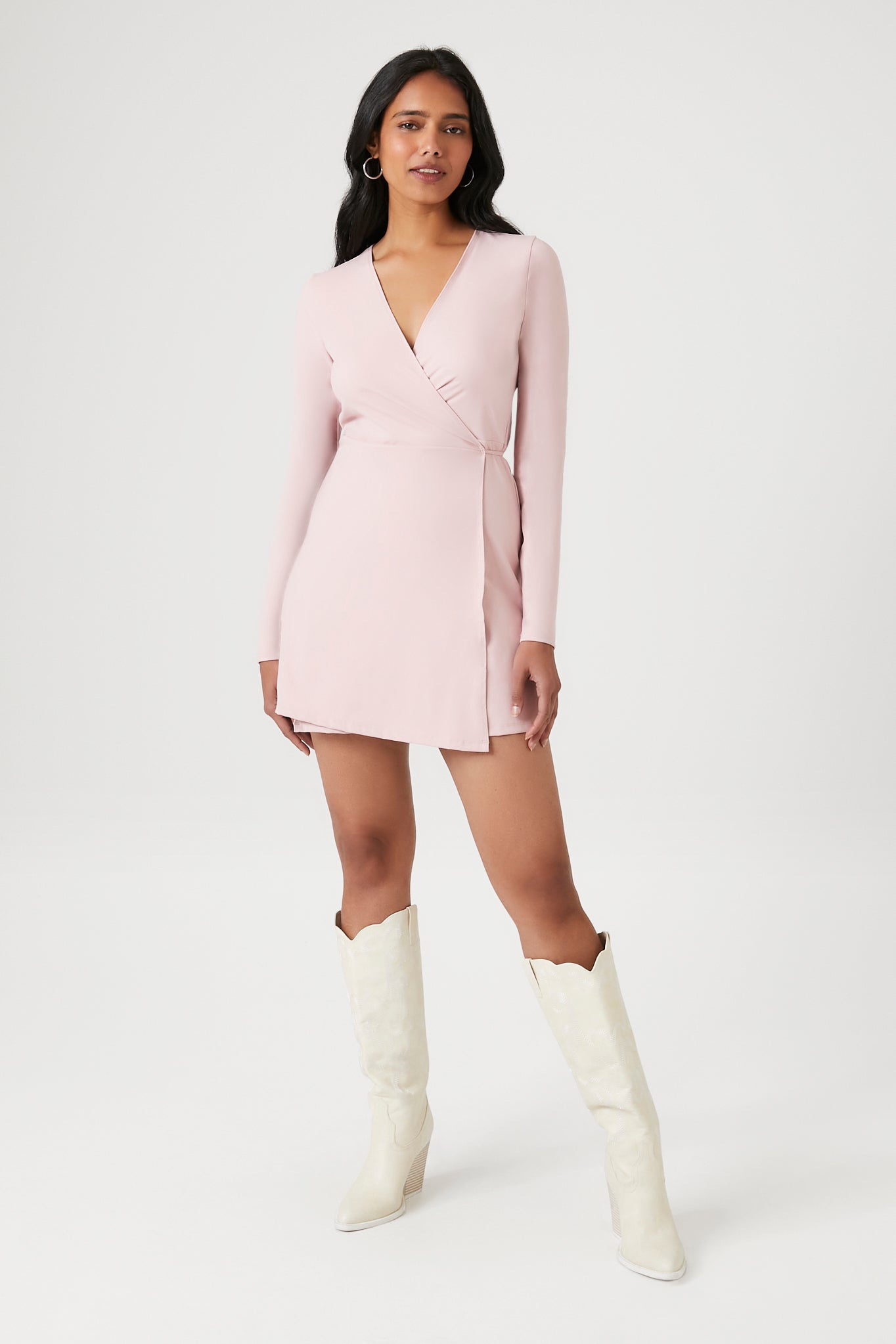 Contour Wrap Mini Dress