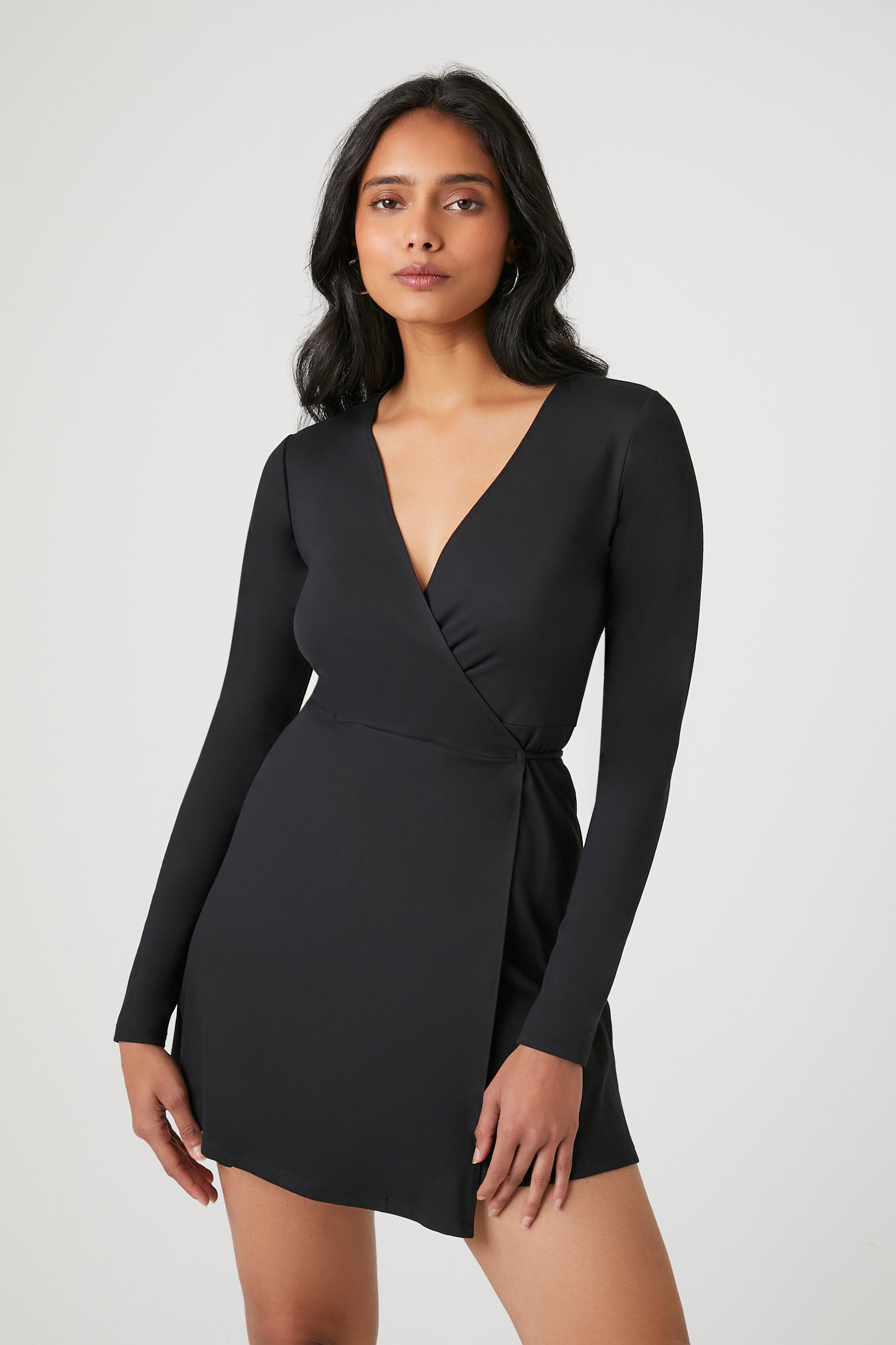 Contour Wrap Mini Dress