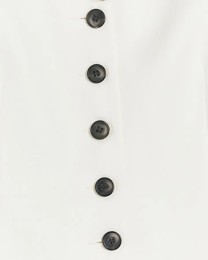 Cream button front waistcoat