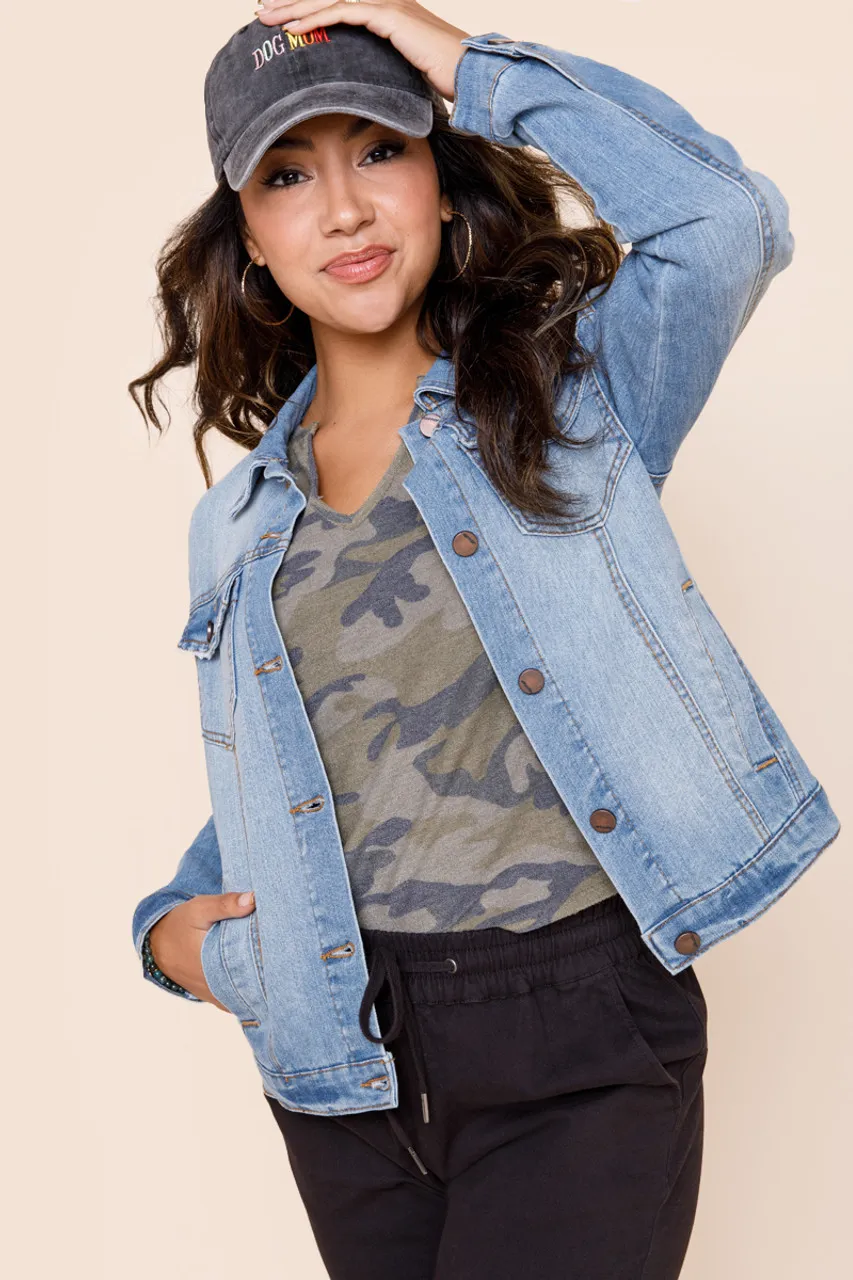 Crystal Oversized Denim Jacket