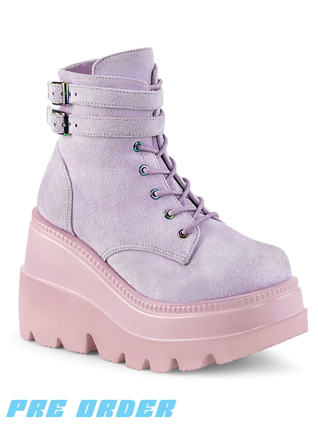 DEMONIA SHAKER 52 - LAVENDER VEGAN SUEDE  PRE ORDER 