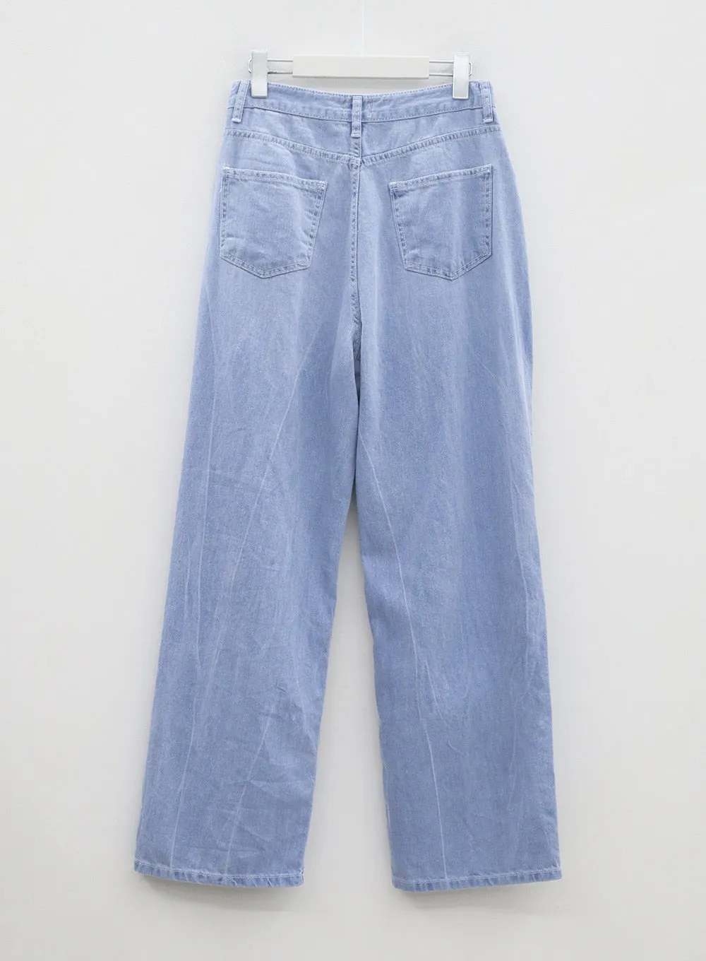 Destroyed Wide Leg Cotton Pants BM304