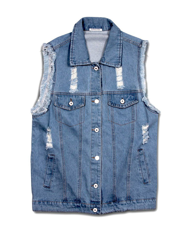 DOPPELGANG - Sleeveless Denim Jacket