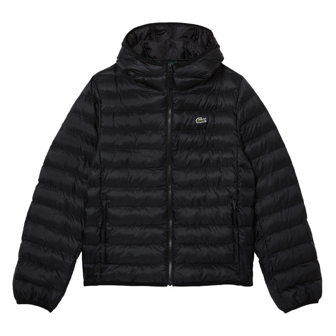 DOWN JACKET WITH HOOD Man Black