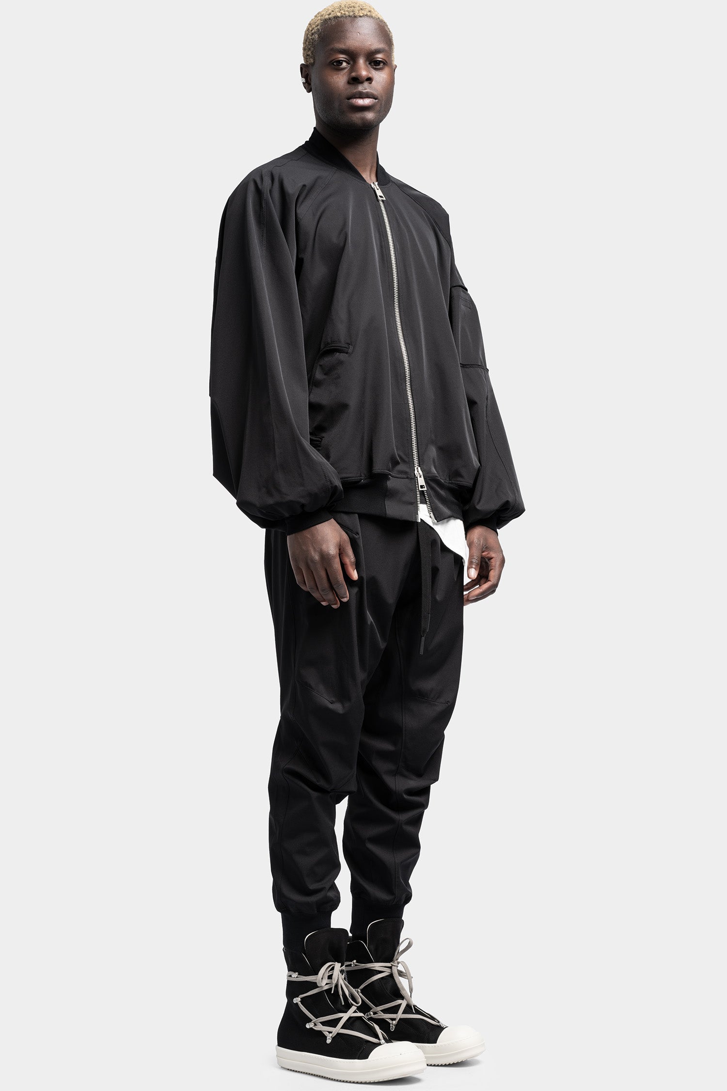 Draped tech bomber