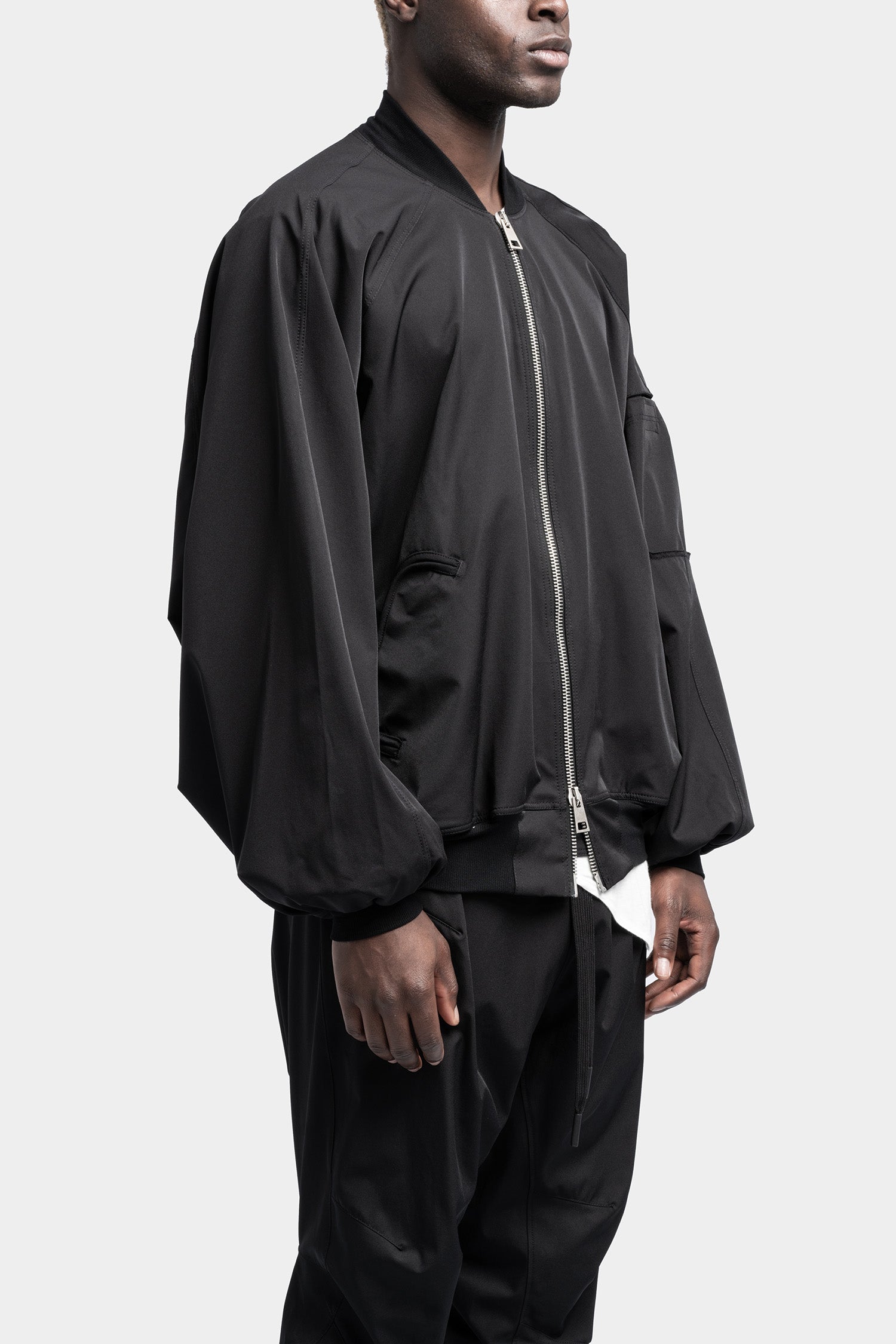 Draped tech bomber