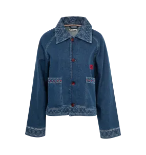 EMBROIDERED DENIM JACKET (WOMENS)