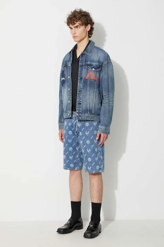 Evisu jacket 2ESHTM3DJ720LFCS men's blue color