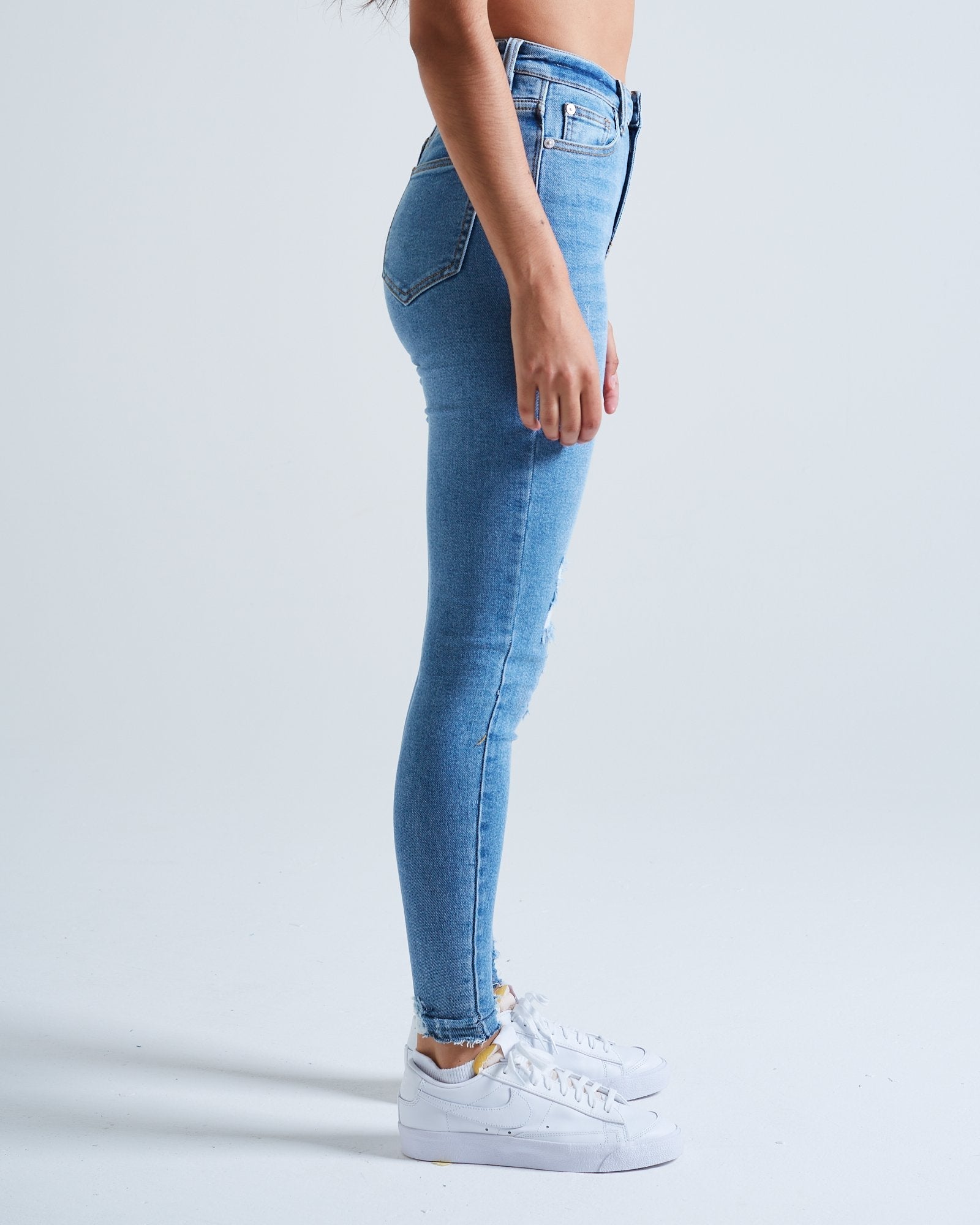 Evita Hr Skinny Washed Blue