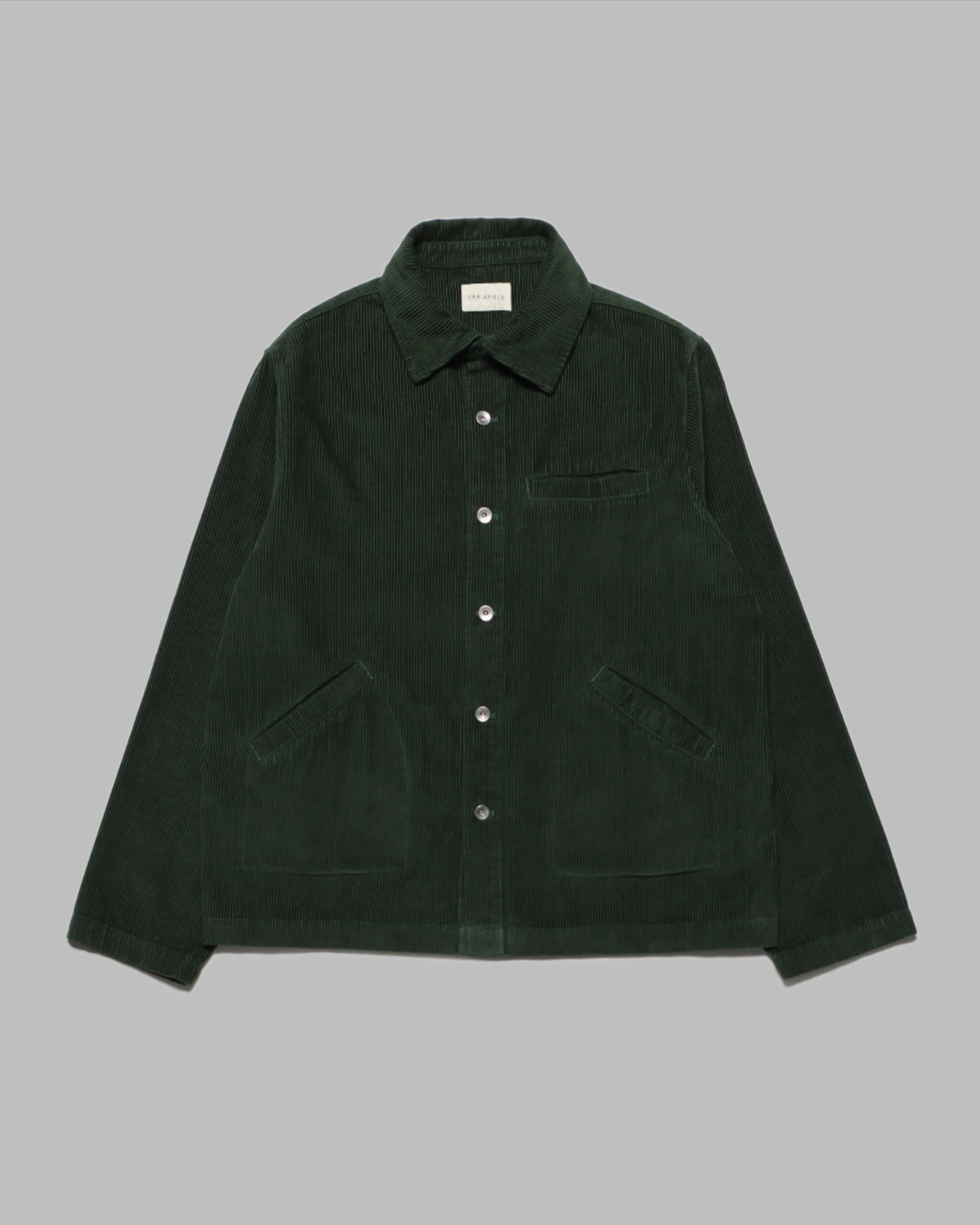 Far Afield EVANS Overshirt Corduroy Bottle Green