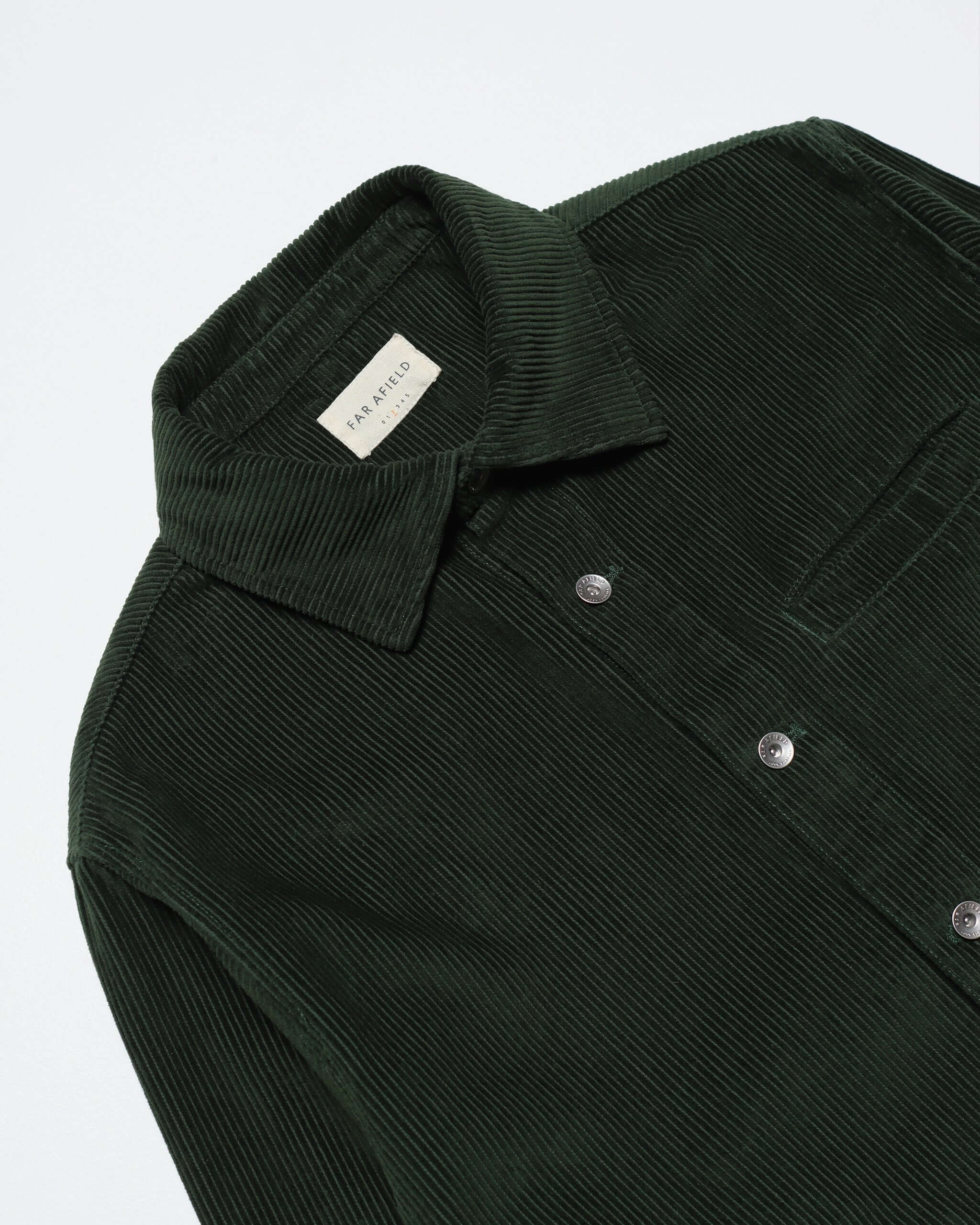 Far Afield EVANS Overshirt Corduroy Bottle Green