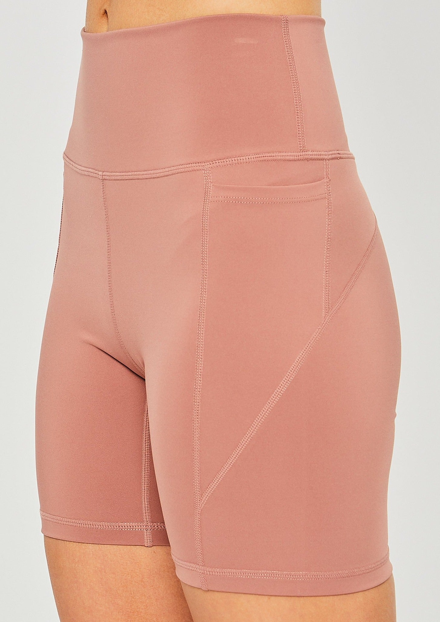 Final Sale - High Waist Biker Shorts with Pockets