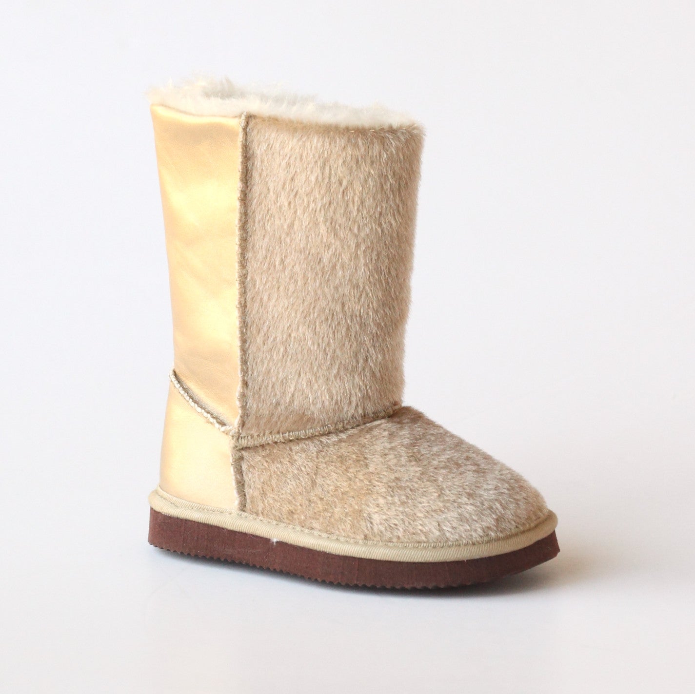 FINAL SALE - L'Amour Girls D970 Tan Furry Boots