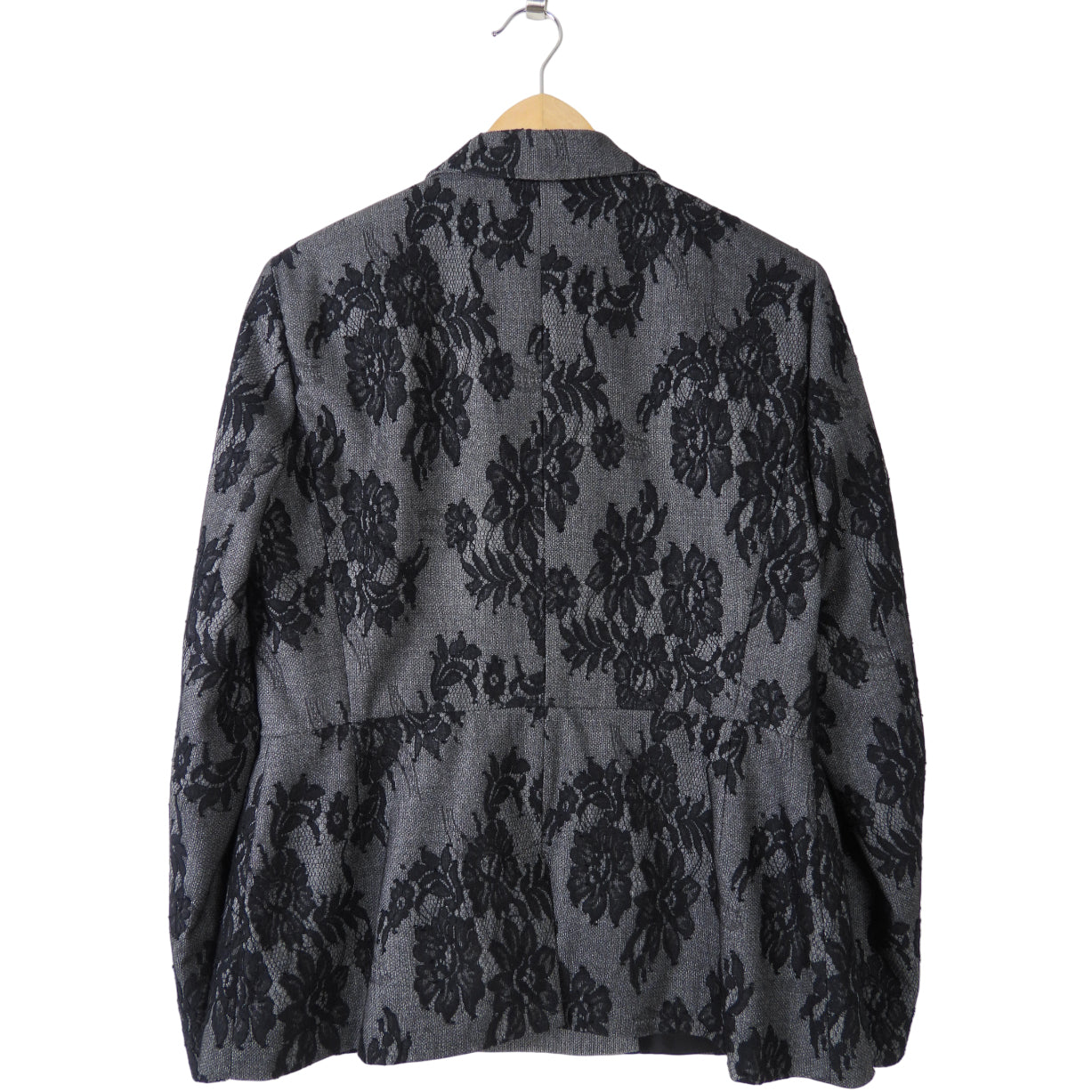 Giambattista Valli Grey Lace Overlay Blazer - M (6/8)