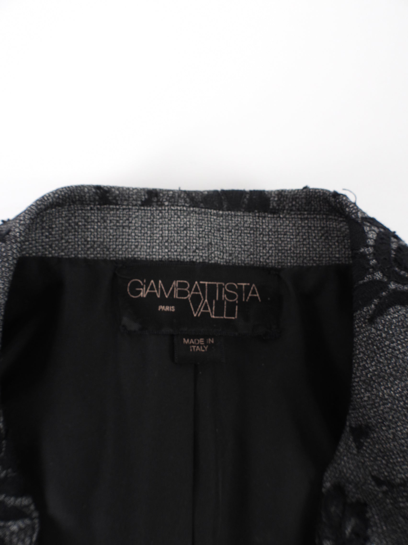 Giambattista Valli Grey Lace Overlay Blazer - M (6/8)