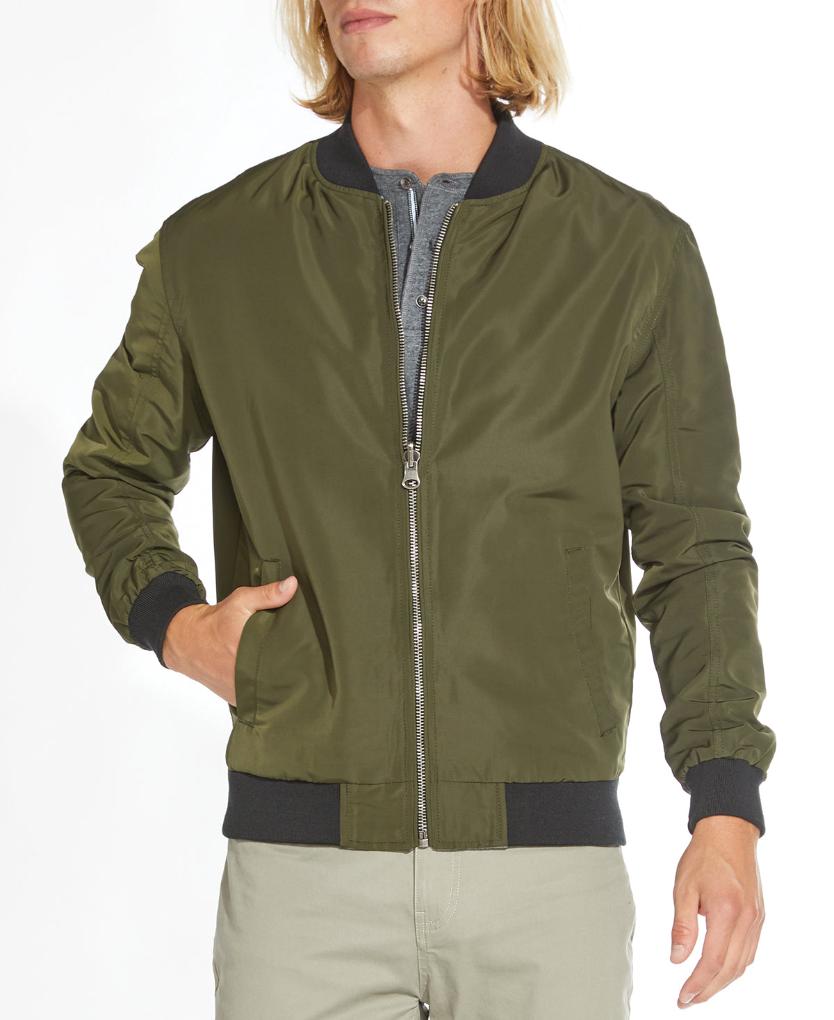 Harley Reversible Bomber Jacket (Olive)