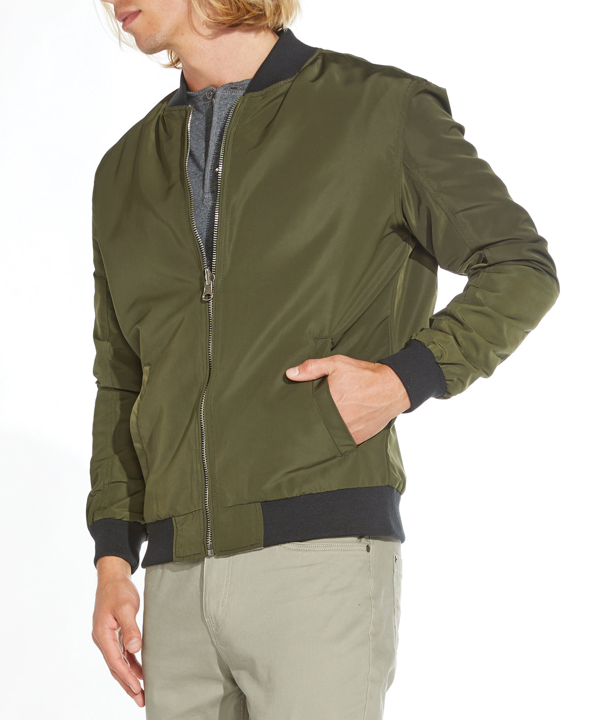 Harley Reversible Bomber Jacket (Olive)