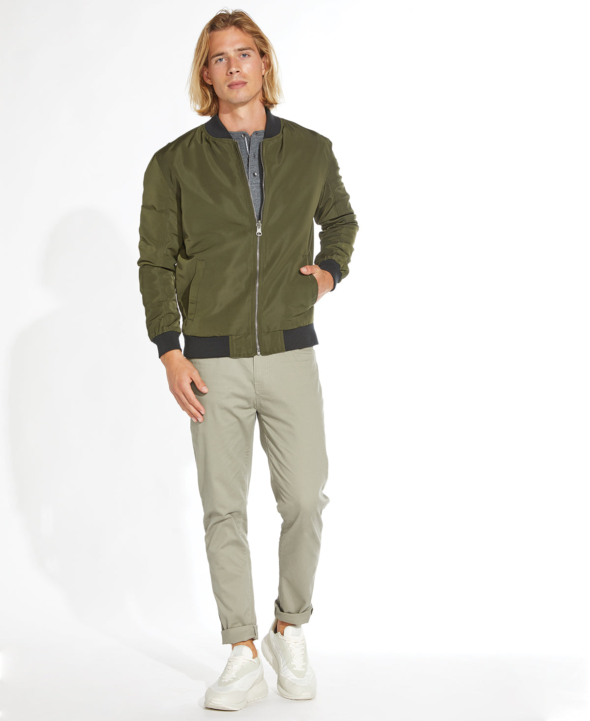 Harley Reversible Bomber Jacket (Olive)